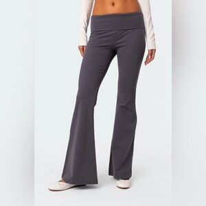 Edikted Naomi Fold Over Flare Leggings.
